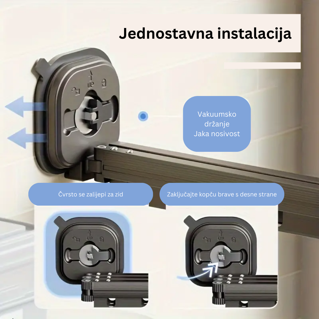 SKLOPIVA VJEŠALICA ZA ODJEĆU SA VAKUMSKIM NOSAČEM