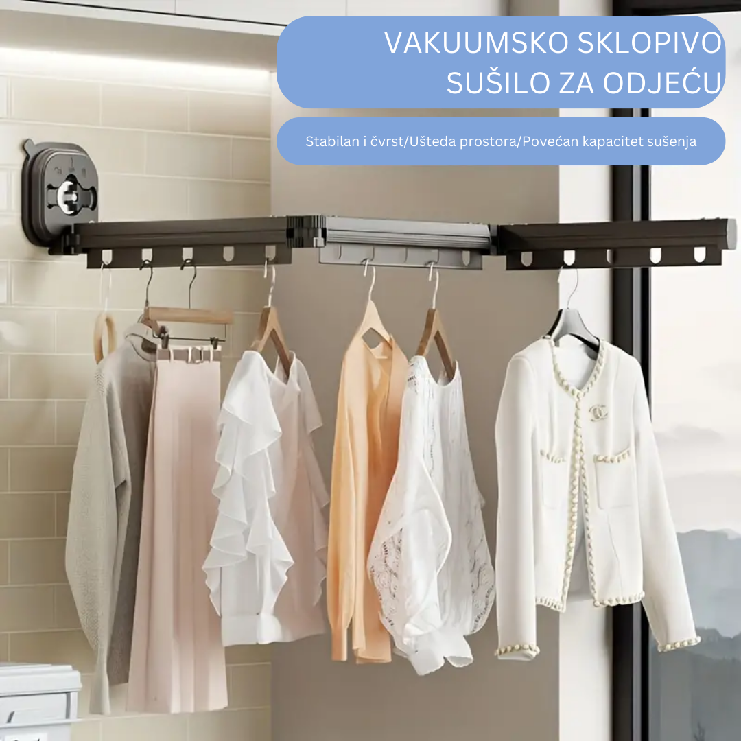 SKLOPIVA VJEŠALICA ZA ODJEĆU SA VAKUMSKIM NOSAČEM